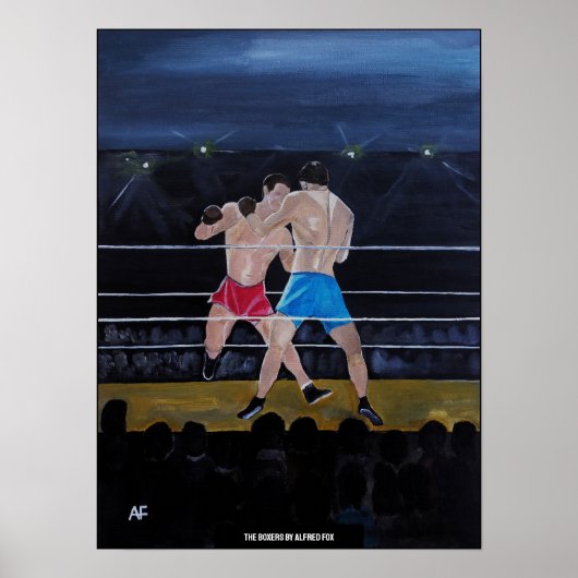 Poster La peinture Les Boxeurs par Alfred Fox (Devant)