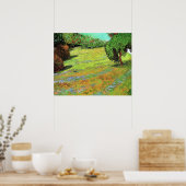 Poster La pelouse ensoleillée dans un parc public par Vin (Cuisine)