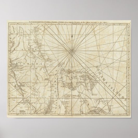 Poster La péninsule et le golfe de Floride (Devant)