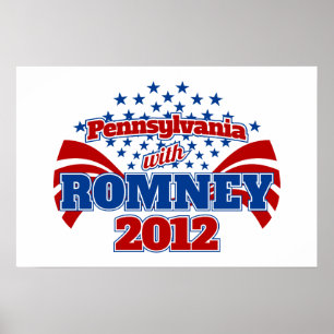 Poster La Pennsylvanie avec Romney 2012