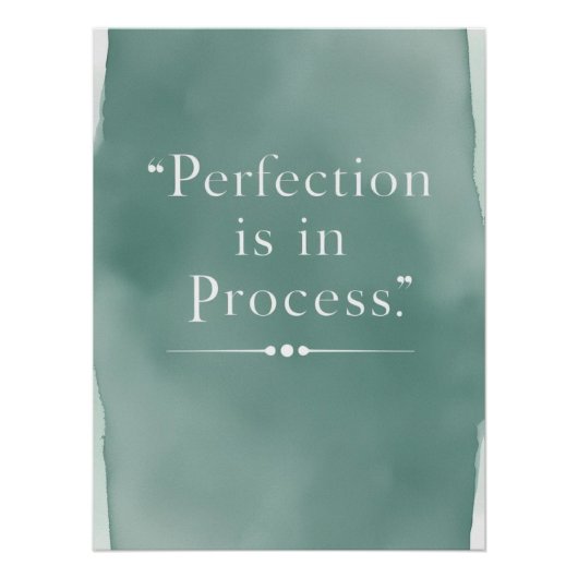 Poster La perfection est dans le processus, option 3 (Devant)