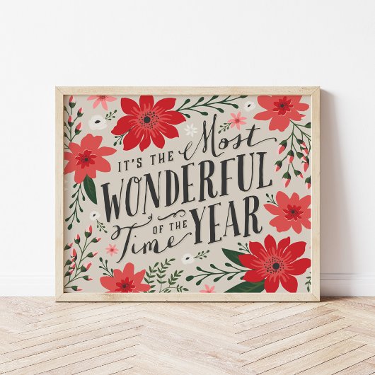 Poster La période la plus merveilleuse de l'année Fête Fl