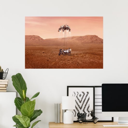 Poster La Persévérance Arrive En Toute Sécurité Sur Mars. (Bureau à domicile)
