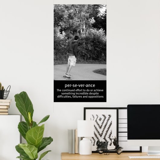 Poster La persévérance sur le long-bord (Bureau à domicile)
