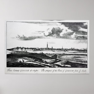 Poster La perspective de la ville de Glasgow