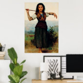 Poster La Petite Bergère de Bouguereau (Bureau à domicile)