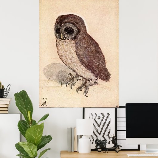 Poster La Petite Chouette par Albrecht Dürer (Bureau à domicile)