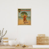 Poster "La Petite Duchesse" Homme sur la Plage (Cuisine)