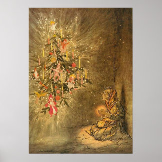 Poster La petite fille de Match par arthur rackham