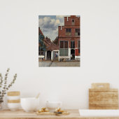 Poster La petite rue de Johannes Vermeer (Cuisine)