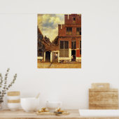 Poster La petite rue de Johannes Vermeer (Cuisine)