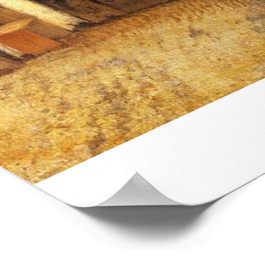 Poster La petite rue de Johannes Vermeer (Coin)