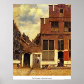 Poster La petite rue de Johannes Vermeer (Devant)