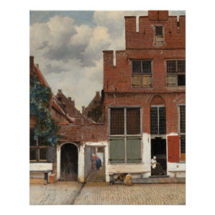 Poster La Petite Rue Johannes Vermeer