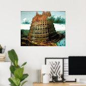 Poster La "petite" tour de Babel de Pieter Bruegel (Bureau à domicile)
