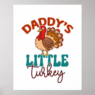 Poster La petite Turquie de papa tombe automne Thanksgivi