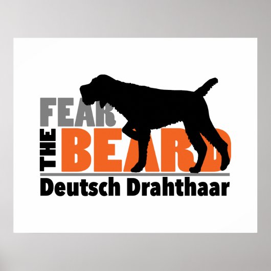 Poster La peur de la barbe - Deutsch Drahthaar (Devant)