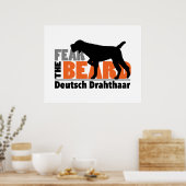 Poster La peur de la barbe - Deutsch Drahthaar (Cuisine)