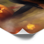 Poster La peur de l'Halloween Citrouille de Rottweiler (Coin)