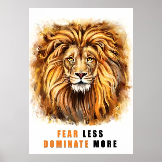Poster La peur du lion moins dominer plus (Devant)