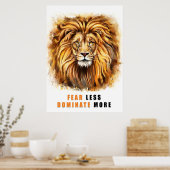 Poster La peur du lion moins dominer plus (Cuisine)