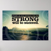 Poster "La peur ne correspond pas" Motivation Affirmation (Devant)