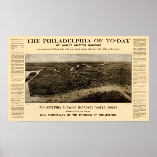 Poster La Philadelphie d'aujourd'hui - 1908 (Devant)
