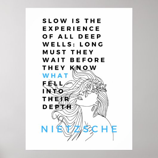Poster La philosophie de l'âme profonde cite Nietzsche (Devant)