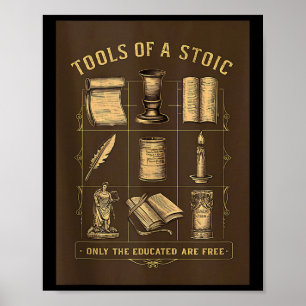 Poster La philosophie stoïque cite la vertu la sagesse Se