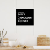 Poster La physique et l'application de la loi me retienne (Cuisine)