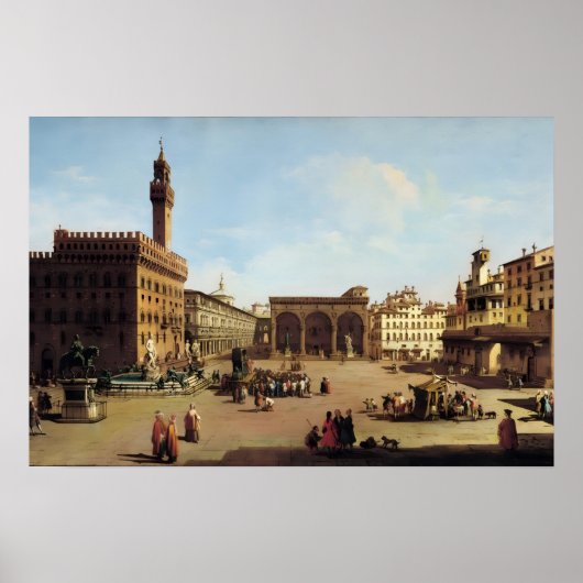 Poster La Piazza della Signoria à Florence (Devant)