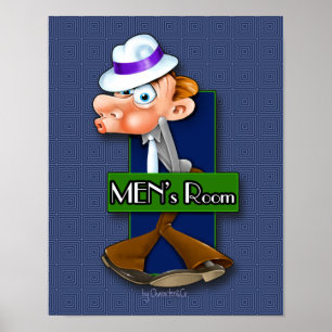 Poster La pièce d'hommes unique signent dedans le thème