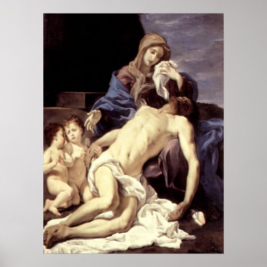 Poster La Pieta - Lamentation du Christ - Baciccio (Devant)