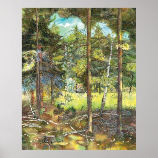 Poster La pinède (Devant)