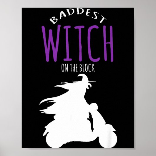 Poster La pire sorcière du quartier - costume d'Halloween (Devant)