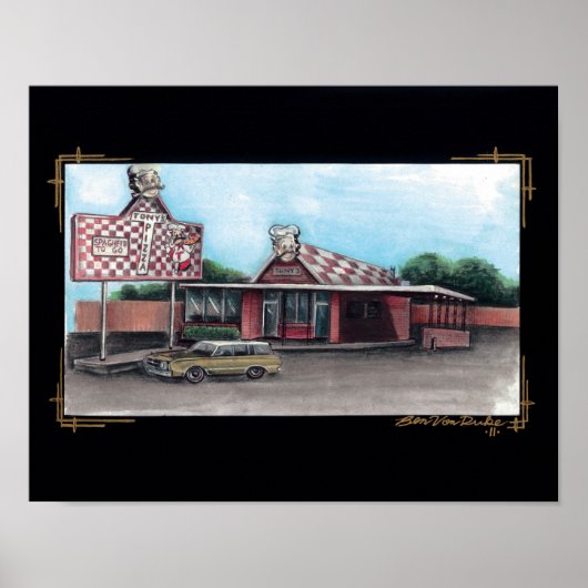 Poster la pizza de tony (Devant)