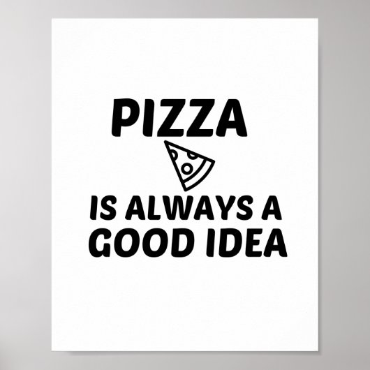POSTER LA PIZZA EST TOUJOURS UNE BONNE IDÉE (Devant)