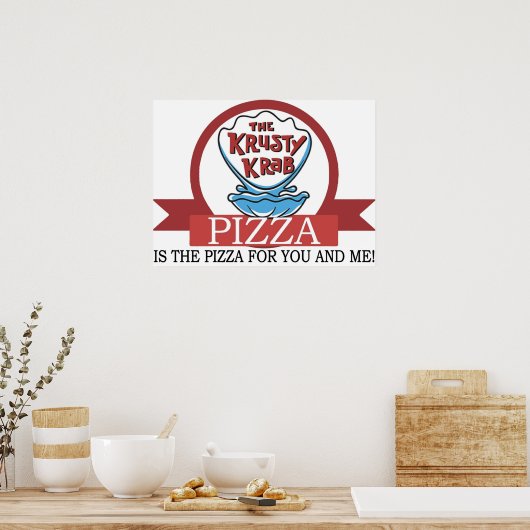 Poster La pizza Krusty Krab (Cuisine)