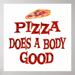 Poster La pizza la fait du bien