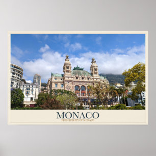 Poster La place du Casino à Monte-Carlo, Monaco