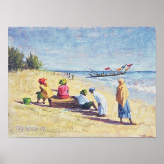 Poster La plage à Abene Sénégal 1997 (Devant)