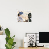 Poster La plage à Trouville, 1870 Claude Monet (Bureau à domicile)