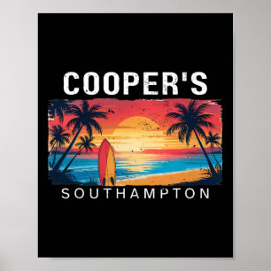 Poster La plage de Cooper à Southampton Hommes Femmes Sur