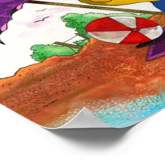 Poster La plage de Ferald's Ice-Cream Delight (Coin)