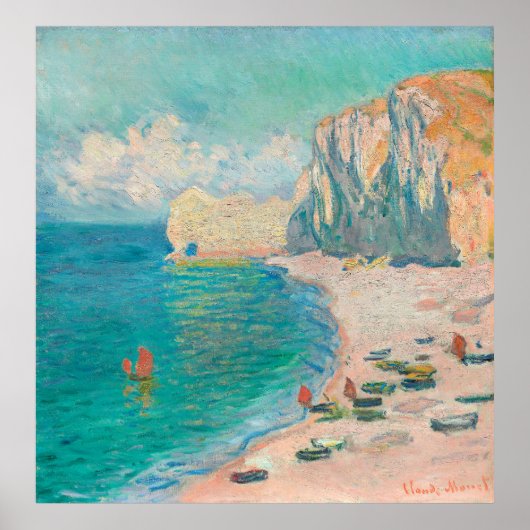 Poster La plage de Monet et la Falaise d'Amont (Devant)