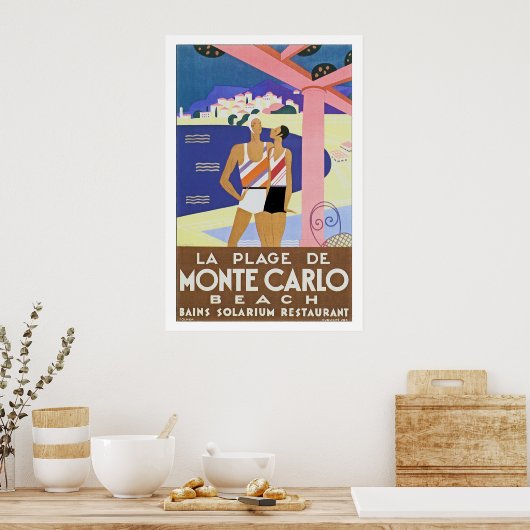 Poster La Plage de Monte Carlo (Cuisine)