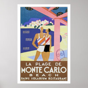 Poster La Plage de Monte Carlo