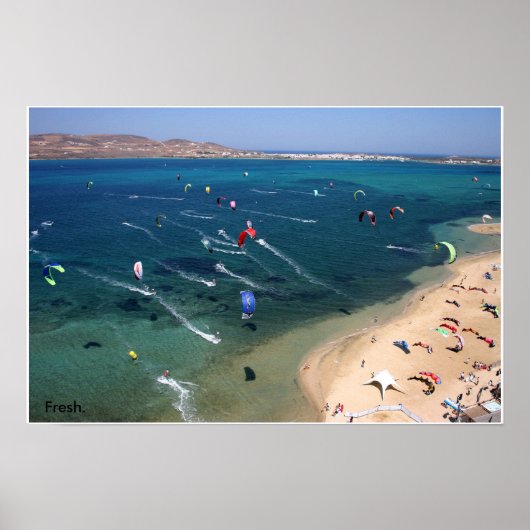 Poster La plage de Paros Kite (Devant)
