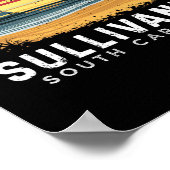 Poster La plage de planches de surf de Sullivan en Caroli (Coin)