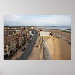 Poster La plage de Redcar depuis le Beacon